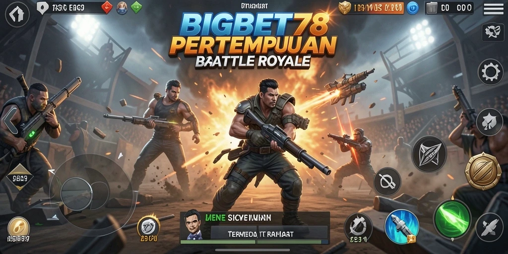 Tampilan gameplay seru dan strategis di BIGBET78 Battle Royale.