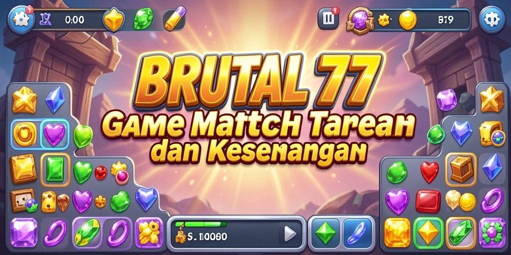 Tampilan gameplay menarik dari BRUTAL77 yang penuh warna dan tantangan.