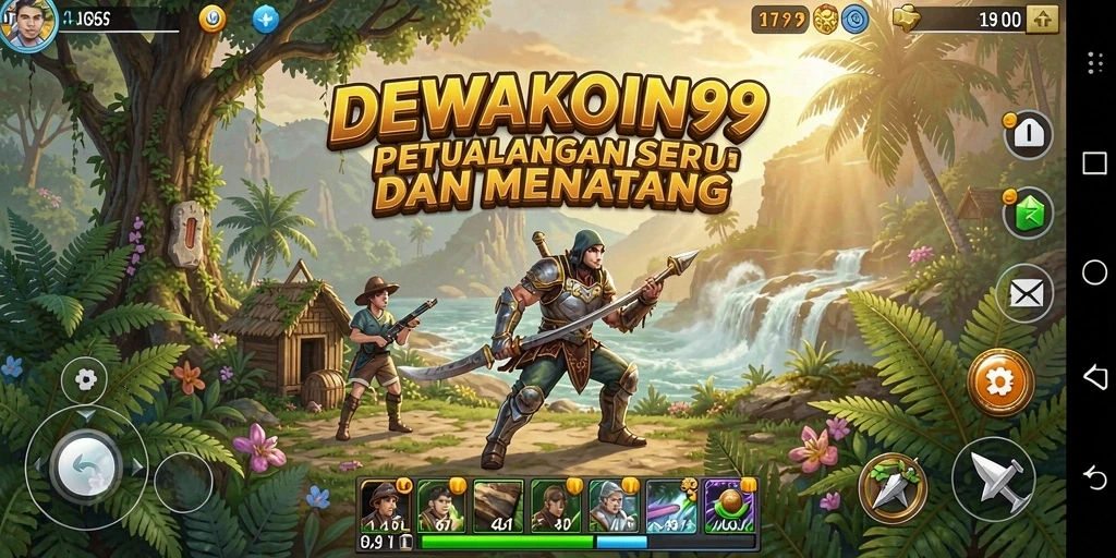 Screenshot utama DEWAKOIN99 menampilkan aksi seru dalam gameplay Adventure.