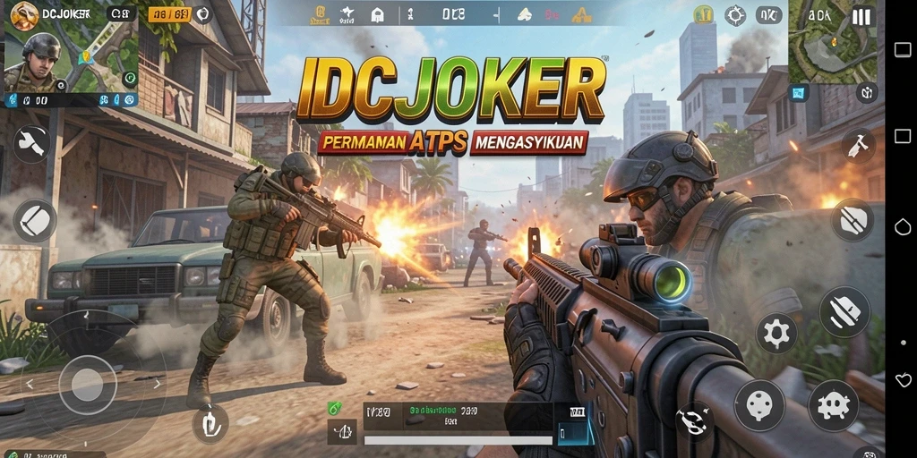 Gameplay IDCJOKER menampilkan aksi mendebarkan di arena pertempuran.