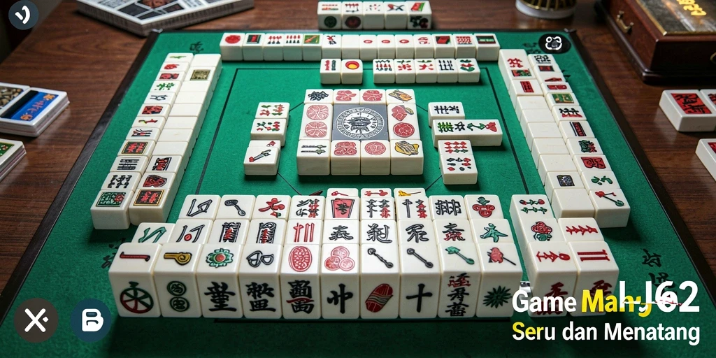 Screenshot menampilkan gameplay menawan dari JJ62 di Mahjong.