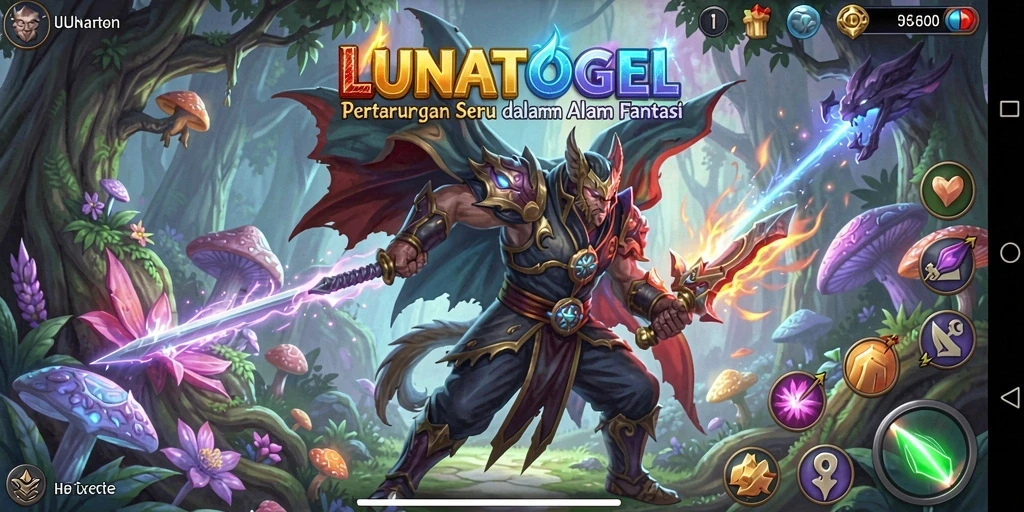 Gameplay LUNATOGEL menampilkan pertarungan mendebarkan dengan karakter unik.