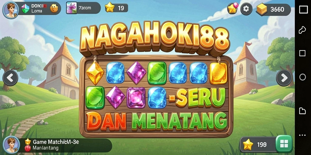 Tangkapan layar gameplay seru NAGAHOKI88 menampilkan momen mencocokkan elemen.