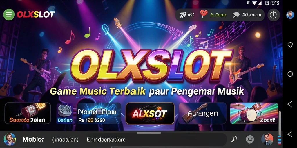 Screenshot gameplay OLXSLOT menampilkan tantangan musik yang seru dan interaktif.