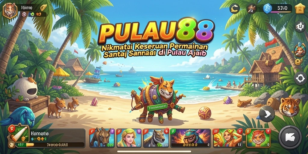Screenshot gameplay PULAU88 yang penuh warna dan menarik.