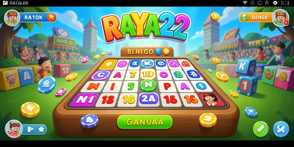 Screenshot gameplay RAYA22 menampilkan suasana seru Bingo yang interaktif.