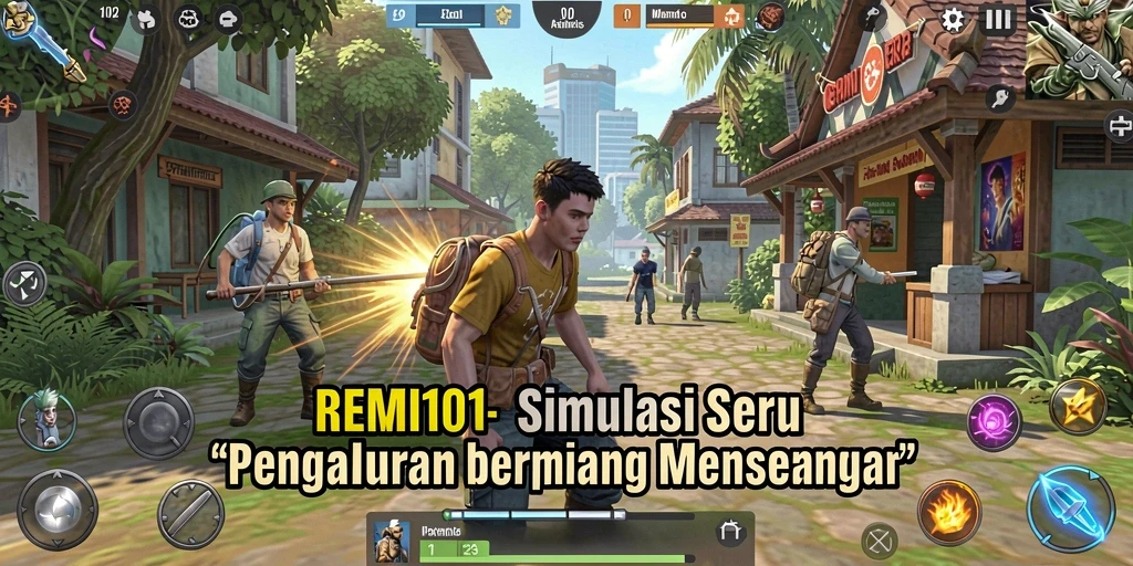 Tampilan gameplay REMI101 yang menarik dan realistis.