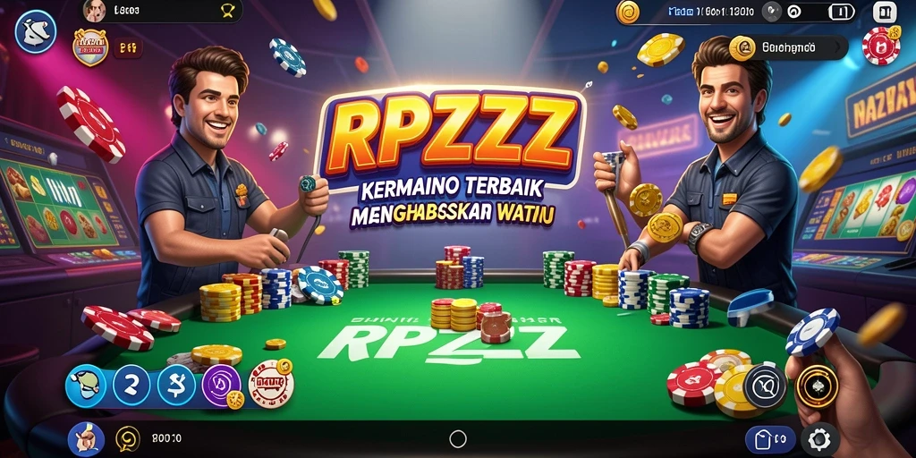 Screenshot gameplay seru RPZZZ menampilkan aksi Kasino yang mendebarkan.