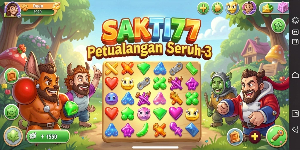 Tampilan gameplay SAKTI77 yang penuh warna dan menantang.