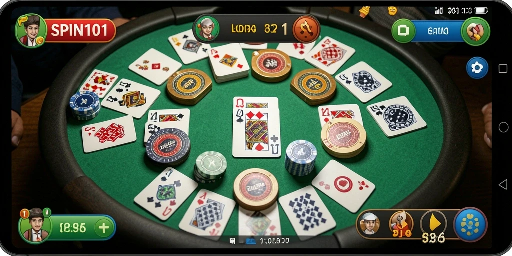Tampilan gameplay menarik dengan nuansa Gaple klasik.