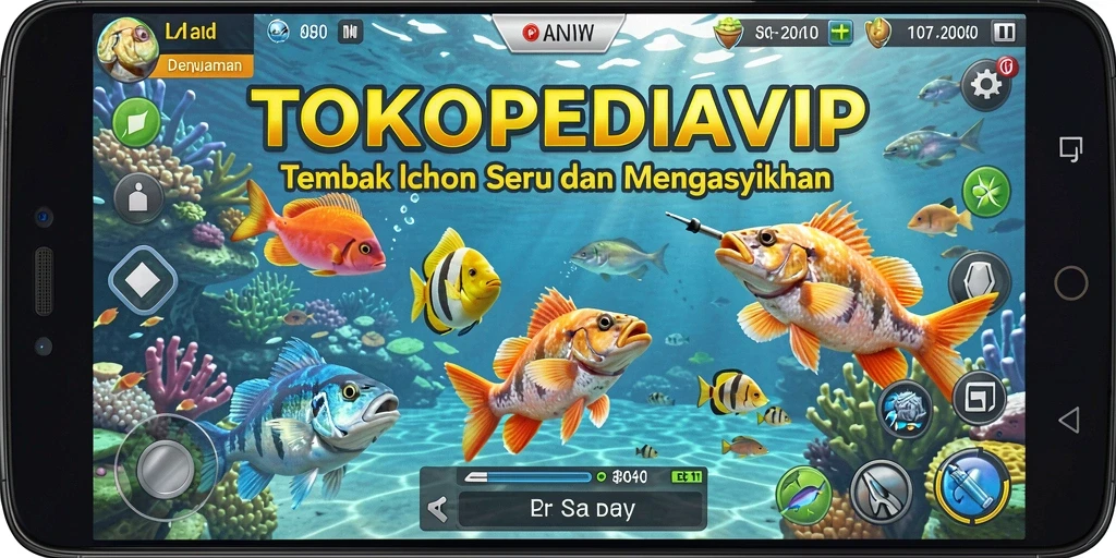 Tampilan gameplay Tembak Ikan yang menarik dan penuh aksi.